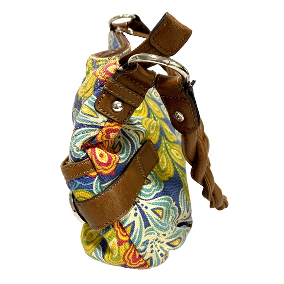 Relic Quilted Canvas Shoulderbag Casual Purse Multicolor Paisley Boho Festival - Picture 8 of 12